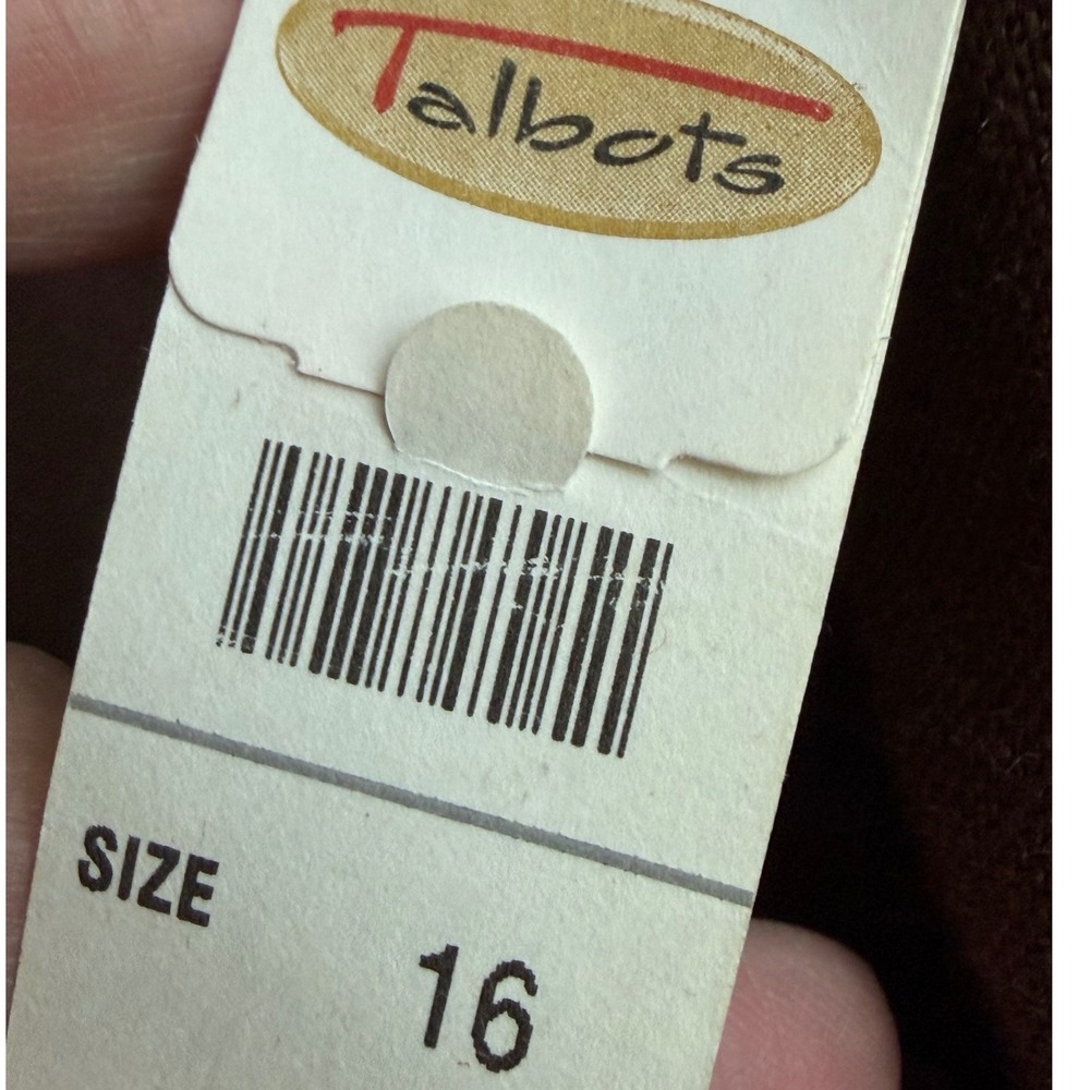 Talbots‎ Irish Linen Safari Field Jacket Womens 16 Chocolate Brown Utilty Blazer - Picture 7 of 11